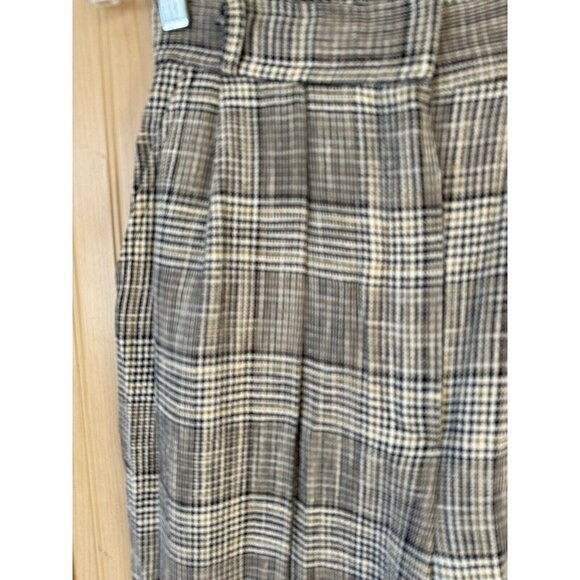 Vintage Evan Picone Pants Womens Size 8 Black & White Plaid High Waist Checkered - Picture 2 of 7